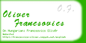 oliver francsovics business card